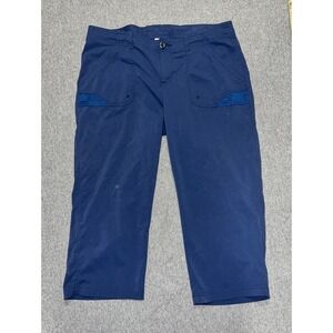 Columbia PFG Navy Blue Crop Pants Women's Size 12/20 Water Resistant Fishing